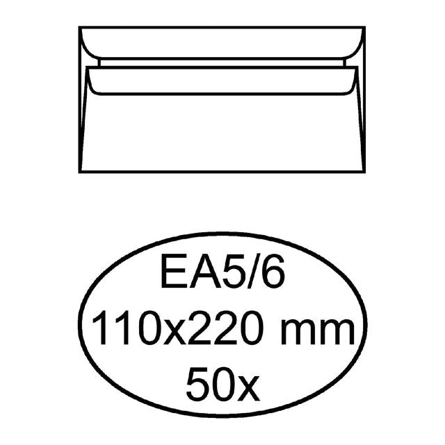 Quantore - Envelop bank ea5/6 110x220 80gr zk wt | 20 stuks