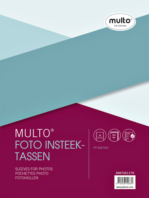 Multo - Fototas multo 23r 10x15cm 3vak+schrijfstr transp | 10 stuks