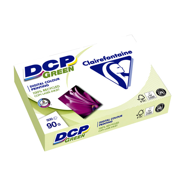 Clairefontaine - Papier laser DCP Green A4 90GR blanc 500l -lle | 5 pièces