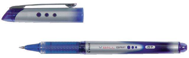 Pilot - roller V-BALL Grip, medium punt 0,7 mm, blauw