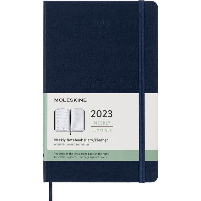 Agenda 2022 Moleskine 12 Millionen großes hart blau