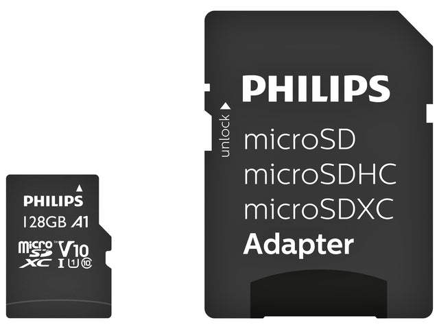 Philips - Michy Card Micro SDXC Classe 10 UHS -I U1 128 Go | 10 pièces