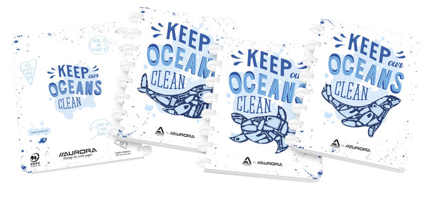 Adoc - schrift Ocean Waste Plastics A5 geruit 5x5