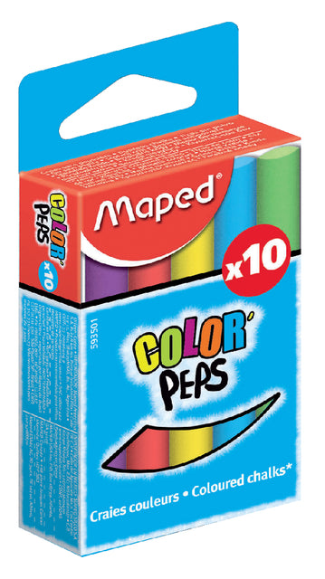 Maped - Blackboard Chalk Color'Peps Assorti Dust -Sre