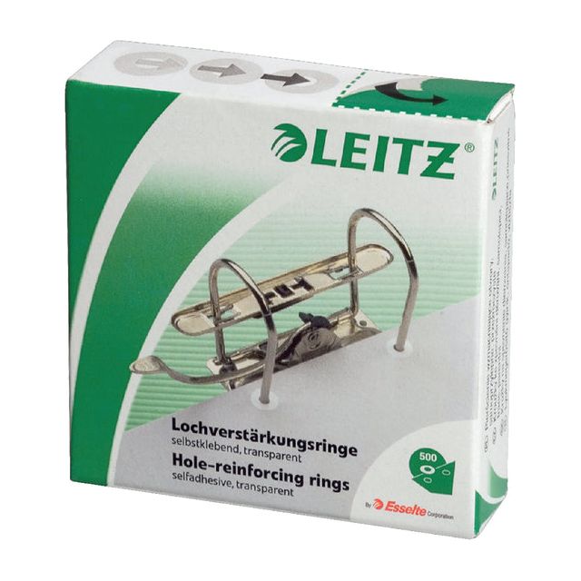 Leitz - Verstärkungsringe 1706 Kunststoff 500 Stücke transparent | 10 Stücke