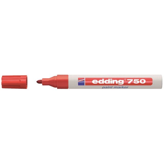 Edding - Felt -Tip Edding 750 Marker laquer autour de rouge 2-4 mm