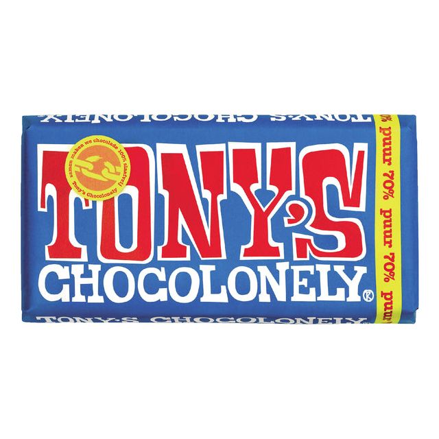 Tonys Chocolonely - Barne de chocolat 180gr Pure