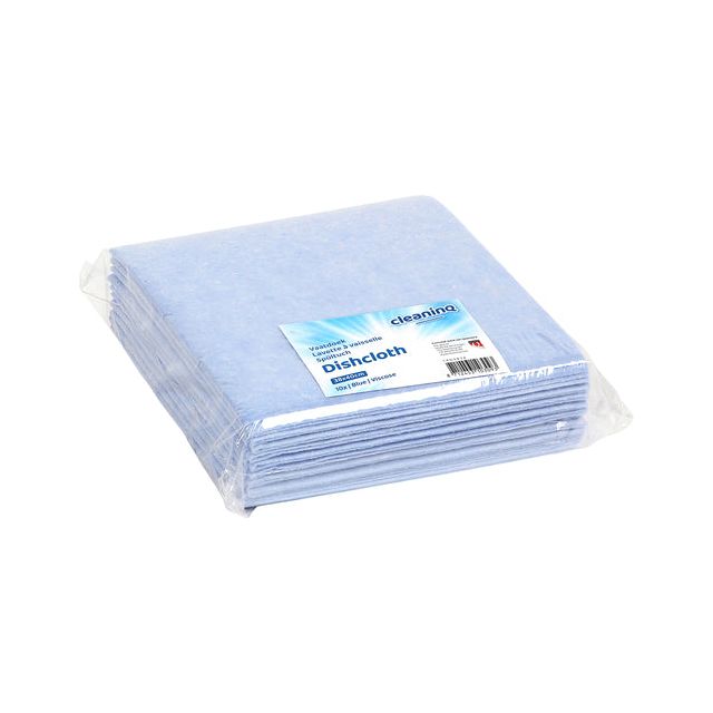 CleanInq - Viscose de serviette de travail 38x40 cm bleu 10 pièces