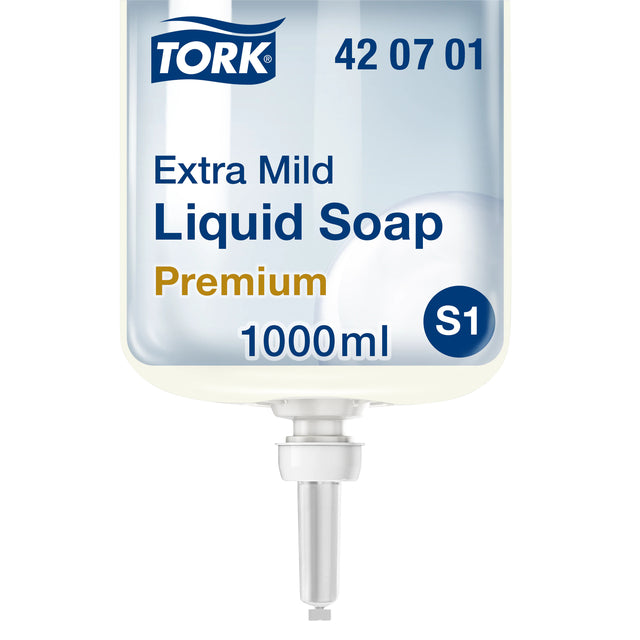 Tork - Savon pour la main S1 liquide léger et non étalés 1000 ml 420701