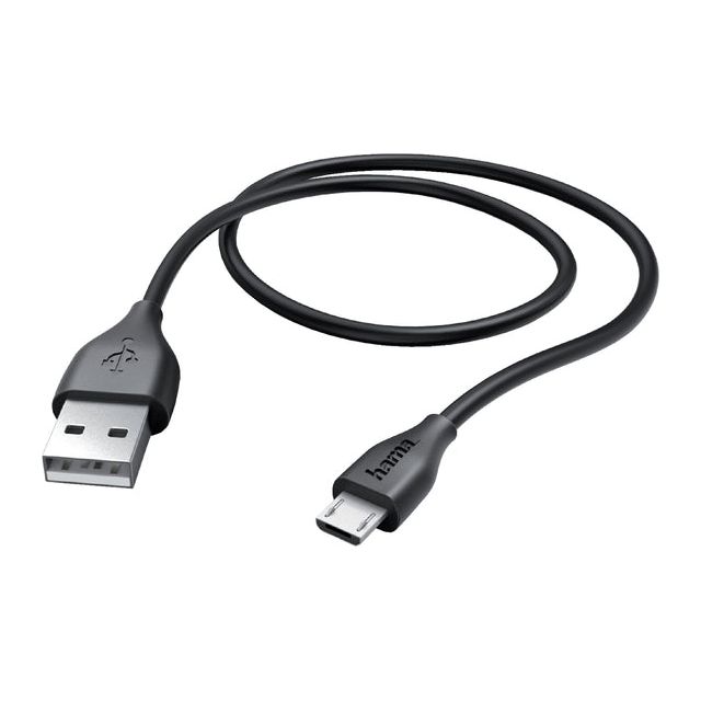 Cable Hama USB Micro-A 2,0 1,40 mètres noir