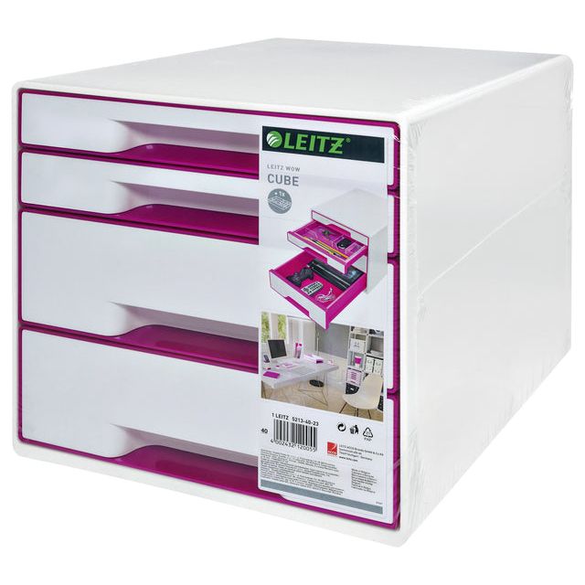 Leitz - Ladenbox Leitz Wow Pink | 1 pièce | 24 pièces