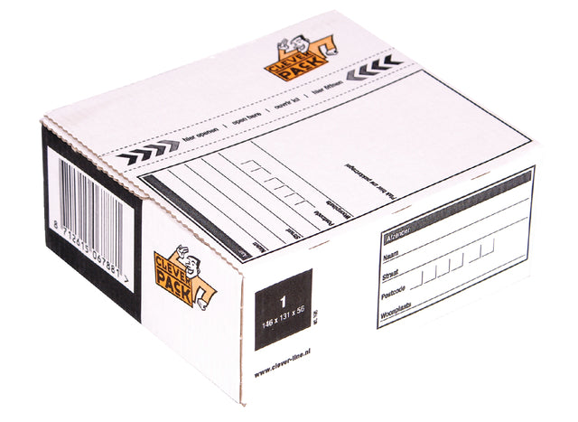 CleverPack - Postpakketbox 1 cleverpack 146x131x56mm wit