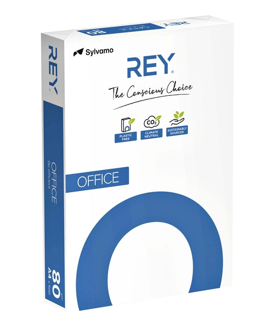 Rey - Copier Paper A4 80gr White 500vel | 5 pièces