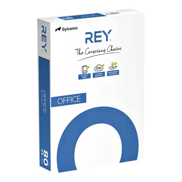 Rey - Copier Paper A4 80gr White 500vel | 5 pièces