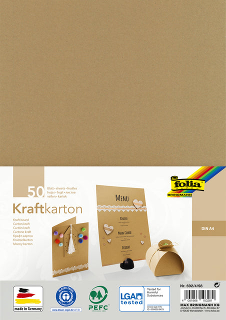 Folia Paper - Kraft Paper Folia Din A4 230gr Pak à 50 feuilles