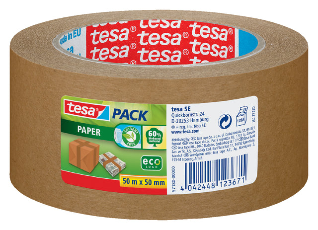 Tesa - Verpake pack papier eco 50mm br | 6 stuks