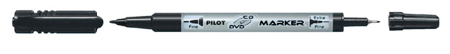 Pilote - CD Marker Pilot Twin F et EF 0,7 mm et 0,4 mm noir | 12 pièces