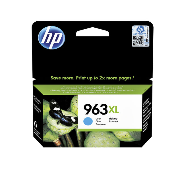 HP - Inkcartridge 963XL, 1.600 Seiten, OEM 3JA27AE, Cyan