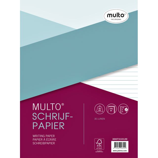 Multo - Interieur multo 23g lijn+voorlijn 80gr 100vel | 10 stuks