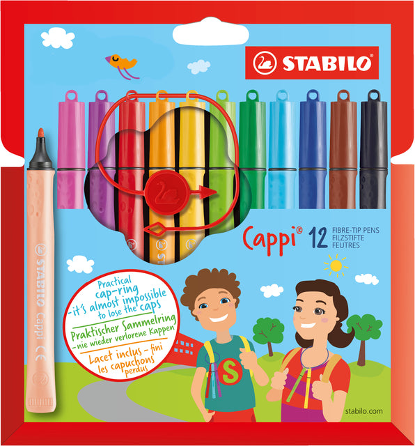 Stabilo - Felt -Tip Cap Cappi 168 Penny à 12 couleurs