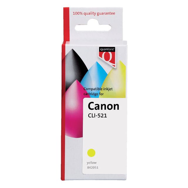 Quantore - Cartouche d'encre Canon CLI -521 + Chip jaune | 1 pièce | 35 pièces