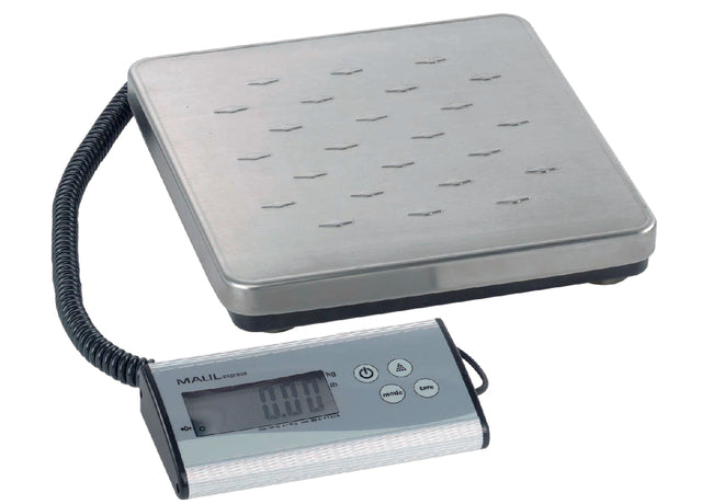 Maul - Packungsstraßenfracht 120 kg Metallplateau 27x27cm +9V Batterie Silber