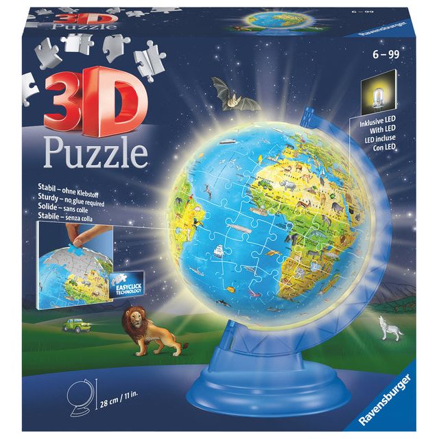 Ravensburger - 3d puzzel globe night edition xxl