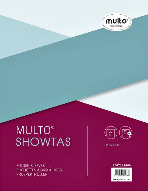 Multo - geperforeerde showtas ft A5, 17-gaatsperforatie, 80 micron, gekorreld