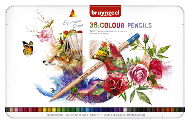 Bruynzeel - crayons de couleur sion, boîte de 36 pièces