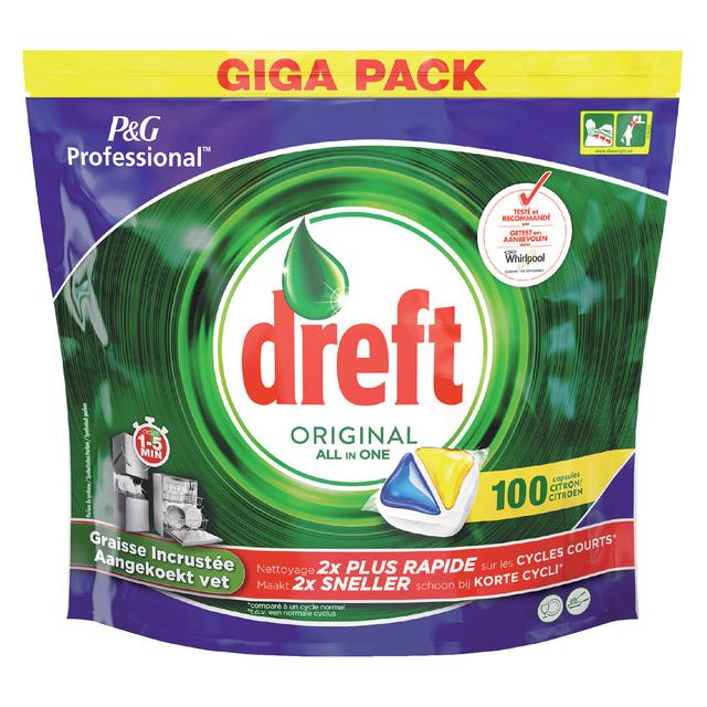 Dreft - Vaatwastablet  all in 1 original lemon 100st