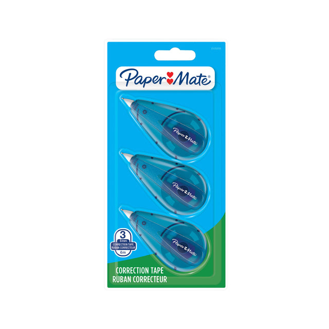 Paper Mate - Correctieroller, blister van 3 stuks