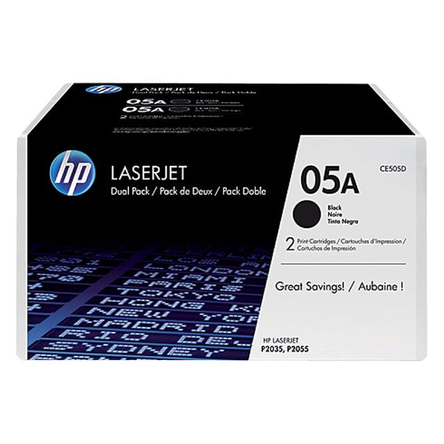 HP - Toner 05a, 2 300 Seiten, OEM CE505d, Zwart, Duopack