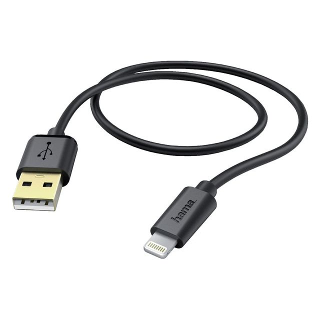 Hama - Kabel  usb lightning-a 1.5meter zwart