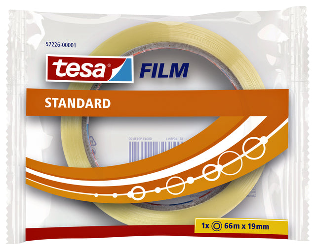 Tesa - Plakband film standaard 66mx19mm transparant | 8 stuks