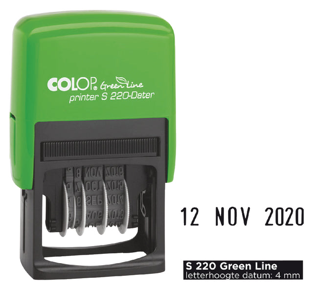 Colop - Date Stamp S220 Green Line 4mm