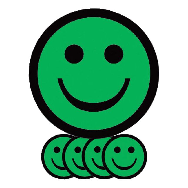 Smit Visual - Magneet smiley 7.5cm emotie blij groen