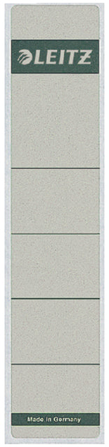 Leitz - rugetiketten, zelfklevend, ft 3,9 x 19,1 cm, pak van 10 stuks, grijs