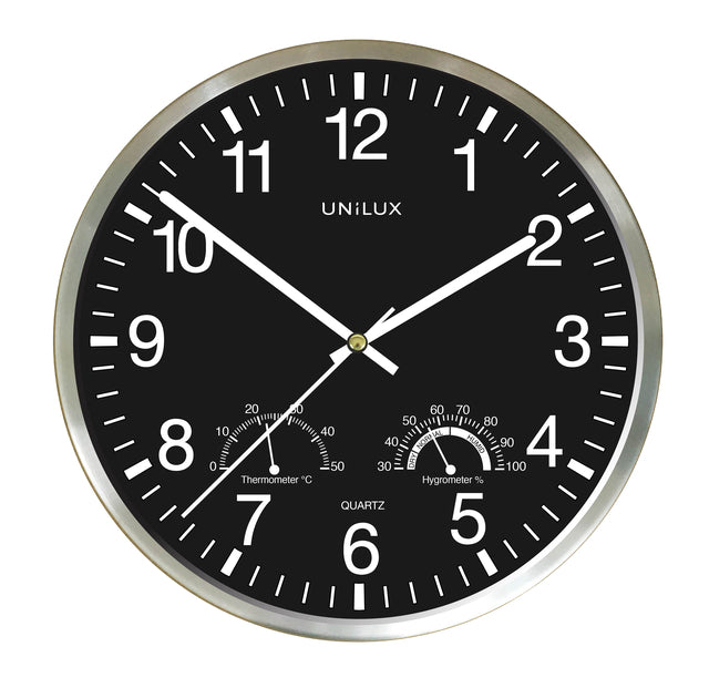 Unilux - horloge murale wety gris