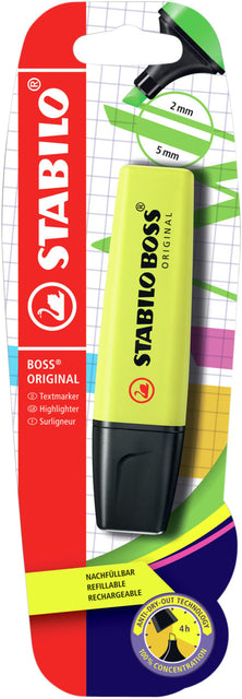 STABILO - BOSS ORIGINAL markeerstift, op blister, geel