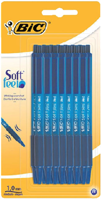 Bic - Balpen bic soft feel clic m blauw