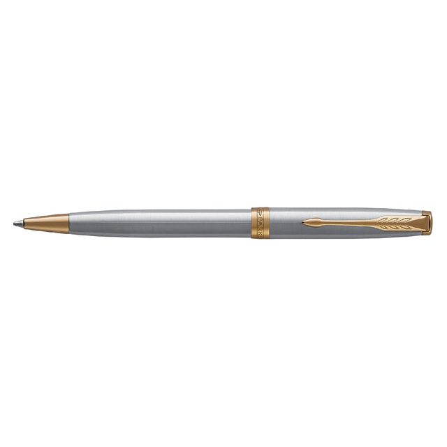 Parker - Ballpen Sonnet en acier inoxydable GT Medium