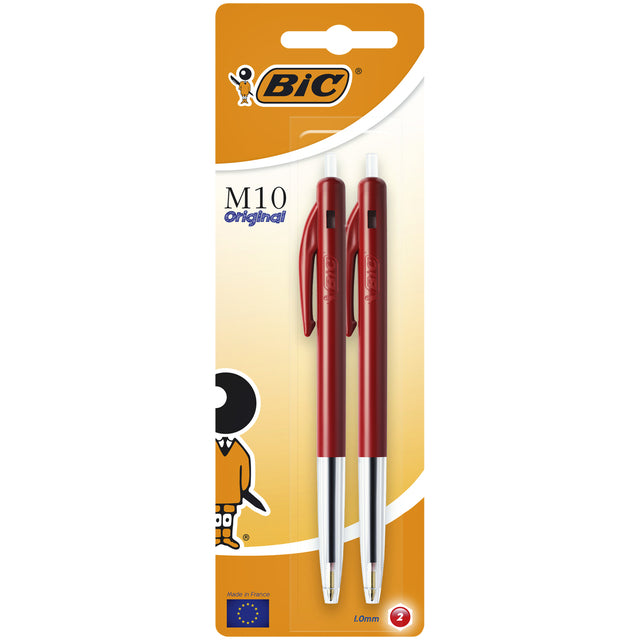 BIC - Ballpen M10 Red Medium Blister au 2e