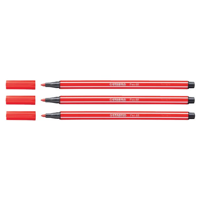 Stabilo - Felt -tip Pen 68/48 Carmine Red | 10 pièces