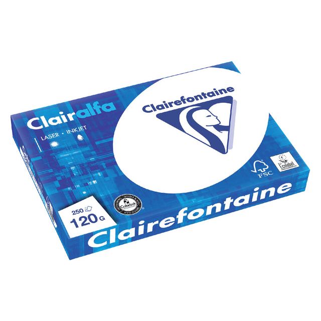 Clairefontaine - Copier Paper Clairalfa A4 120gr White 250vel | 5 pièces