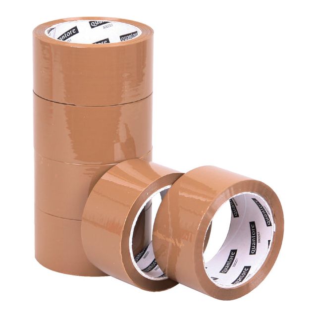 Quantore - Verpackung 50mmx60 m pp Brown | 6 Stücke