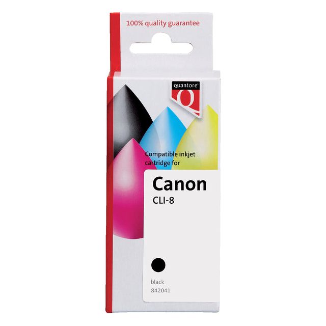 Cartouche d'encre Alternative quantique pour le canon CLI 8 noir + puce