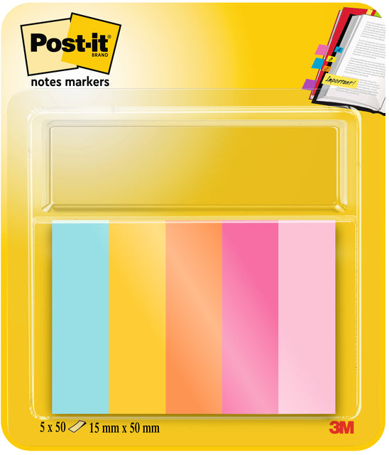 Post-it - Markeerstrook post-it 670 15x50mm beachside | 36 stuks