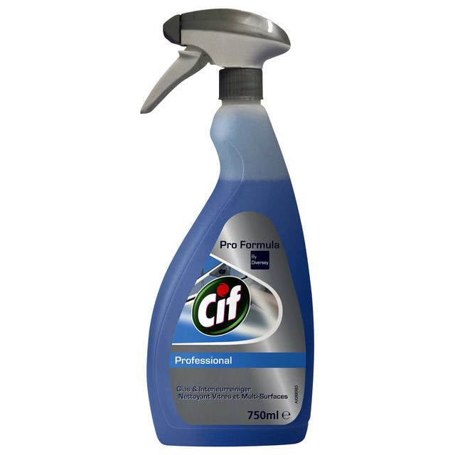 Cif - Glas en interieurreiniger cif prof spray 750ml | 6 stuks