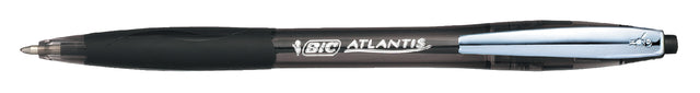 Bic - Balpen bic atlantis soft clic m zwart | 12 stuks