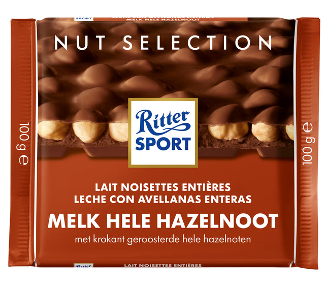 Ritter Sport - melk hele hazelnoot tablet 100gr